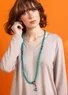 Tricot tuniek "Oriana" van biologisch katoen/modal (lichtaardappel gemêleerd XL)