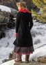 Velourklänning "Nootka" i ekologisk bomull/återvunnen polyester (svart XXL)