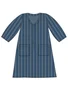 Robe à encolure en V (indigo/stripe S)