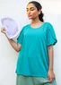 Top en coton biologique/modal (vert lagon M)