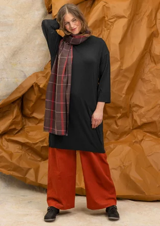 Geblümtes oder einfarbiges Jerseykleid „Hillevi“ aus Lyocell/Elasthan - schwarz