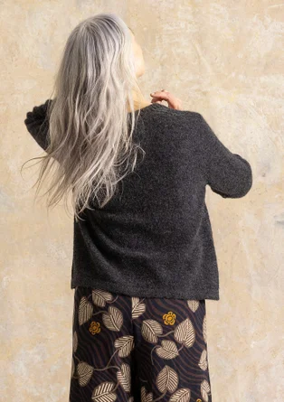 Strickjacke aus Alpakawollgemisch - dunkelaschgrau