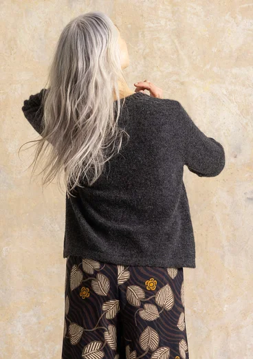 Strickjacke aus Alpakawollgemisch - dunkelaschgrau