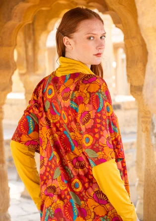 Robe "Hana" en jersey de coton biologique/modal - rouge perroquet