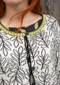 “Ängskär” organic and recycled cotton cardigan - black
