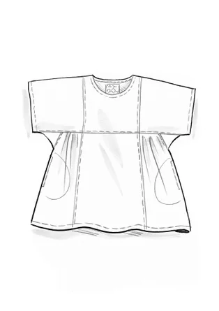 Webtunika „Reflexions“ aus Bio-Baumwolle - klarrot