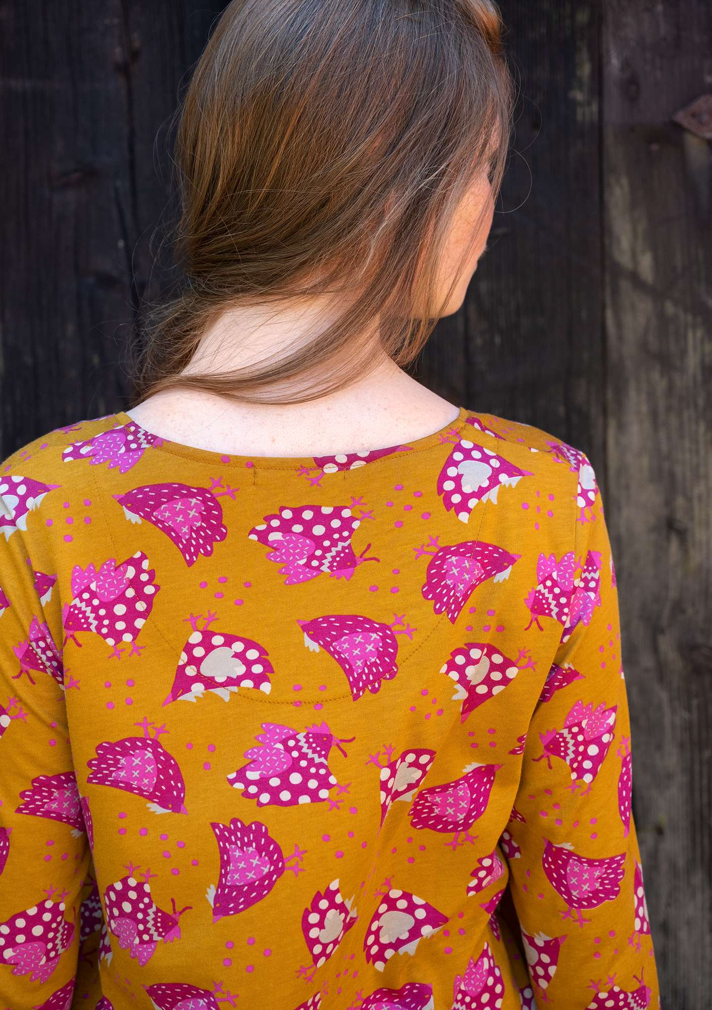 “Dolores” top in organic cotton/modal mustard