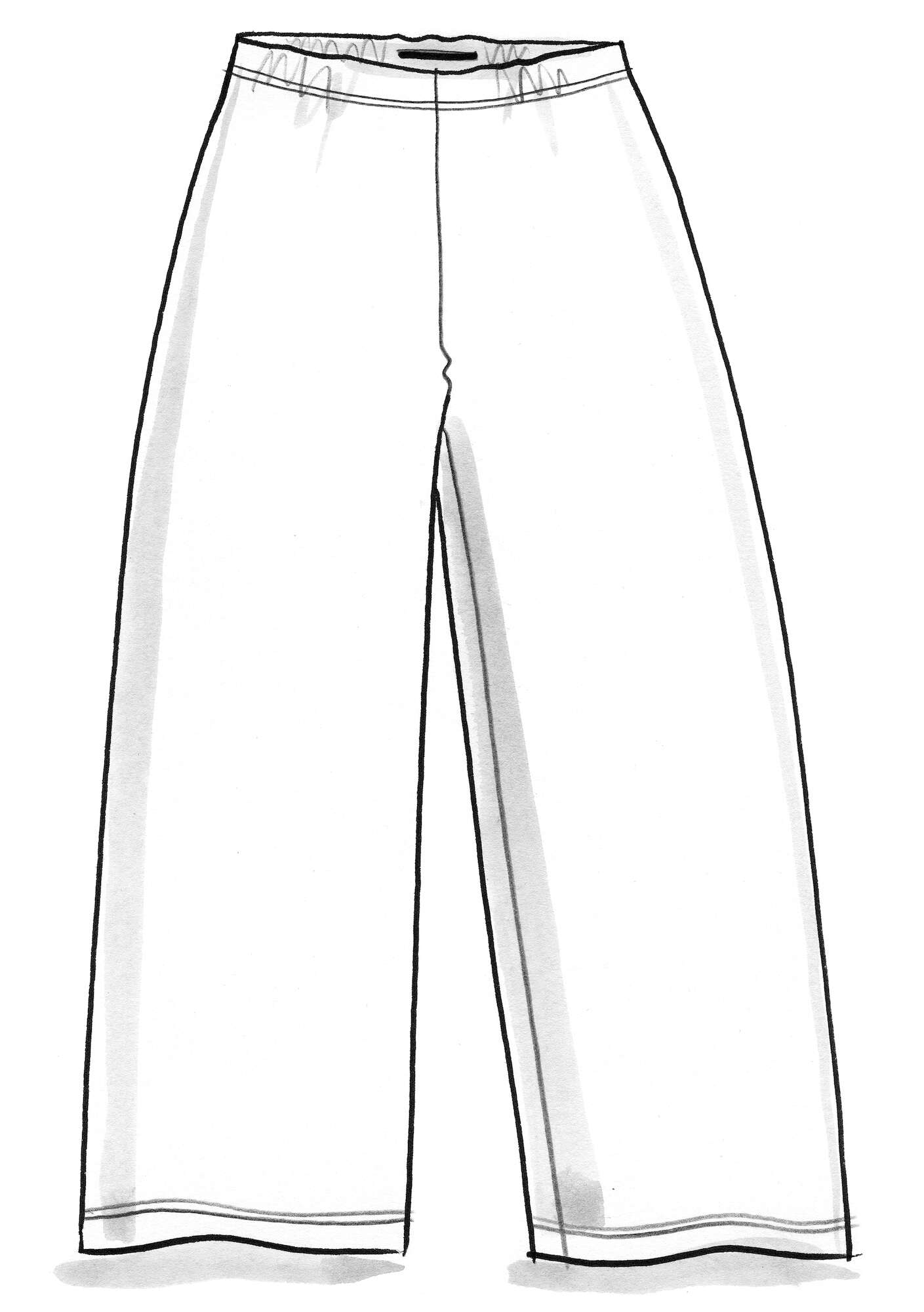 Lyocell/elastane jersey trousers