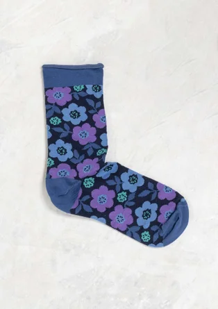 “Bodil” socks in organic cotton - dark indigo
