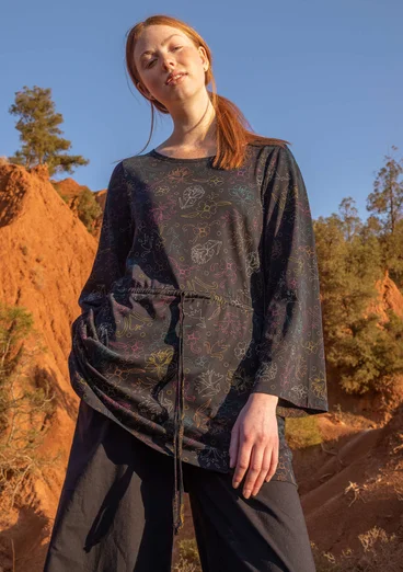 “Carmen” organic cotton/modal tunic - black