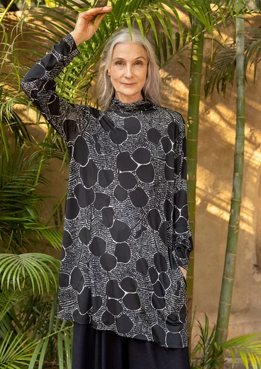 Tunique "Harriet" en jersey de lyocell/élasthanne - noir