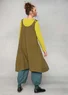 Gewebtes Balalaika-Kleid aus Öko-Baumwolle/Leinen (dunkelolive XL)