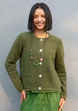 Strickjacke aus Alpakawollgemisch - pinie