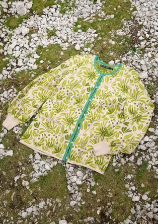 Strickjacke „Bohuslän“ aus Bio-/Recycling-Baumwolle - dunkelnatur