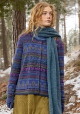 Strickjacke „Canwood“ aus Bio-/Recycling-Baumwolle - veilchen