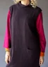 Strukturstricktunika aus Bio-Baumwolle/Wolle (dunkelaubergine L)