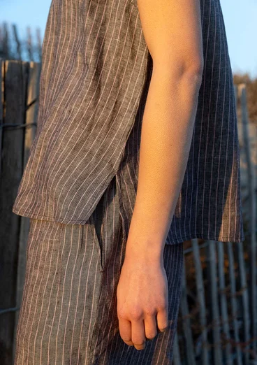 “Bifrost” woven linen tank top - light mulberry