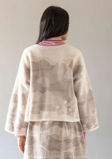 Cardigan "Alaska" i genanvendt uld - natur