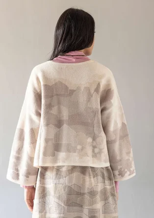 Cardigan "Alaska" i genanvendt uld - natur