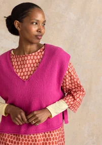 Strickpullunder aus Bio-/Recycling-Baumwolle - hellalpenveilchen