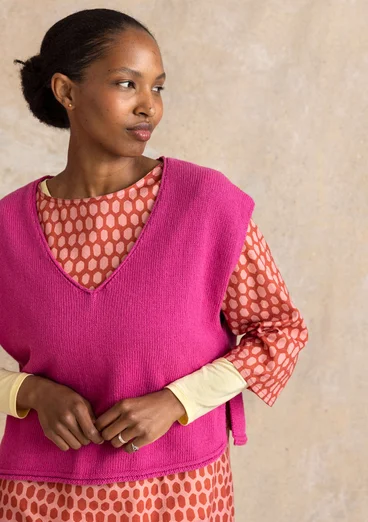 Strickpullunder aus Bio-/Recycling-Baumwolle - hellalpenveilchen