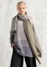 Satin-weave wool scarf (grey One Size)