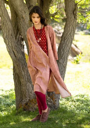 Robe tissée ”Rose hip” en coton biologique - henné