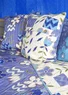 “Drömmar” organic cotton quilted cushion cover (dark lavender One Size)