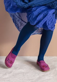 Schlupfschuhe „Isolde“ aus Nubukleder - dunkelhortensie