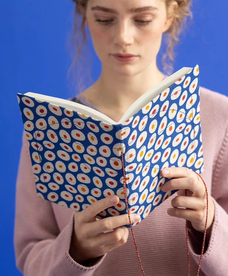 “Runa” fabric-covered paper notebook