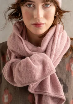 Alpaca blend knit scarf - rosa0SP0lupin