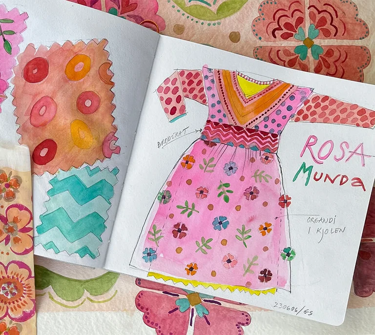 Ein Aquarell von Gudrun Sjödén. 