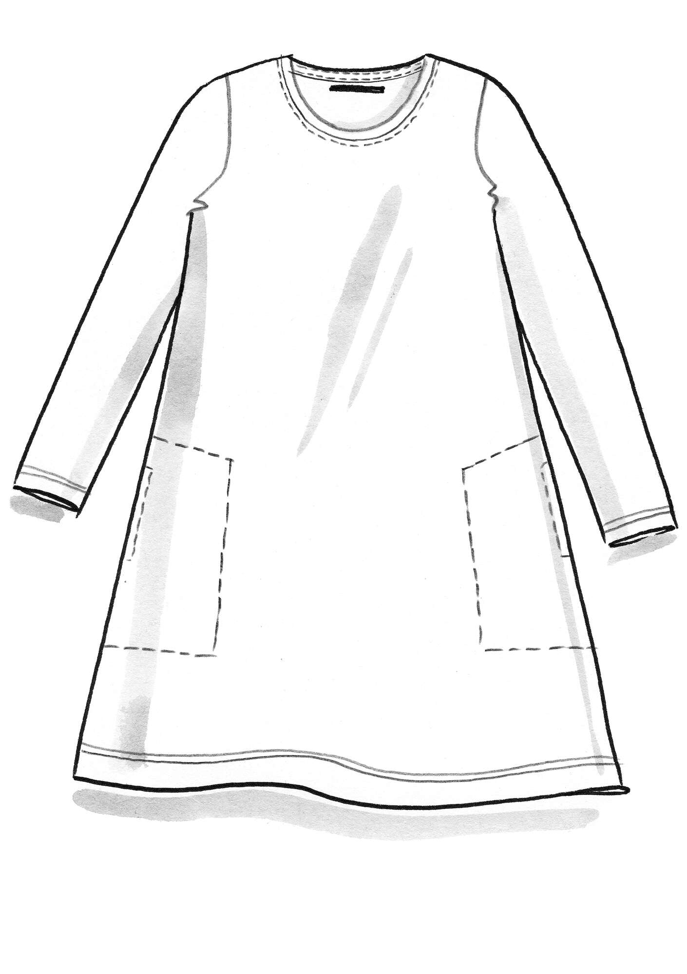 “Juliet” jersey tunic in organic cotton/modal