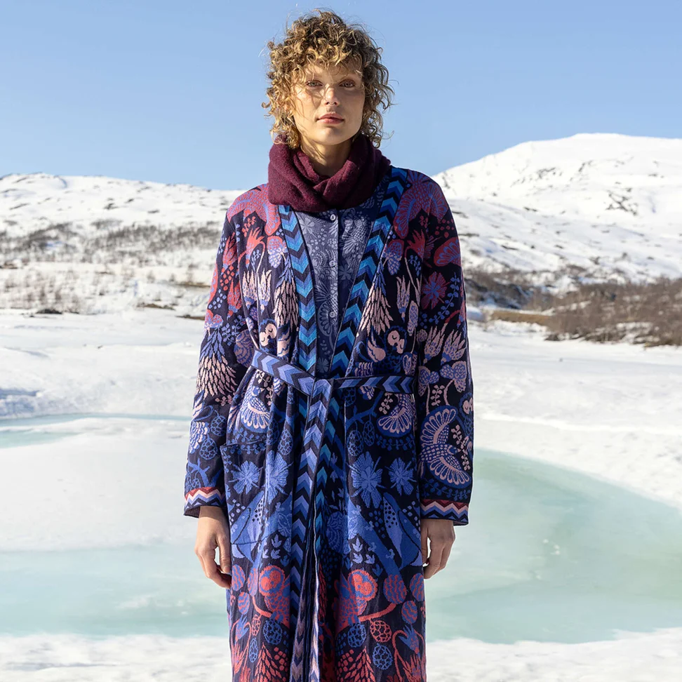 “Tanana” cotton/lyocell long cardigan - midnight blue