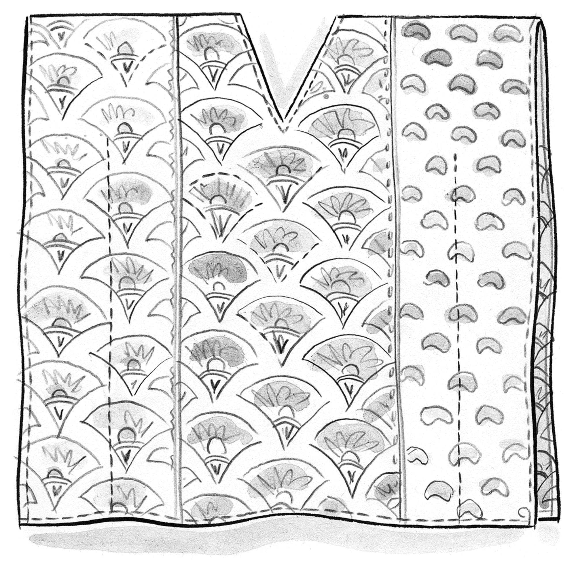 “Première” woven tunic in organic cotton/silk