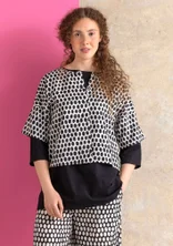 Geweven blouse "Vendela" van biologisch katoen - veer/ecru