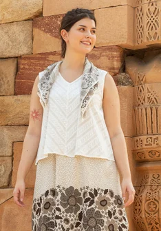 Blouse "Eka" en coton biologique - lait d'amande