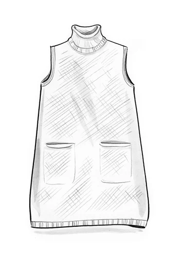 Struktuurineulottu tunika ekopuuvillaa/villaa - maitohorsma