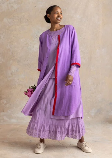 Kleid aus Leinengewebe - kosmoslila