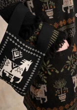 Stricktasche „Skåne“ aus Bio-/Recycling-Baumwolle - schwarz