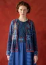 “Maria” cardigan in organic/recycled cotton (indigo S)