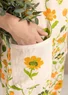 “Gardener” organic cotton/linen dungarees (light sand/patterned S)