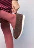 Suède schoenen "Myrten" (moerbei 42)
