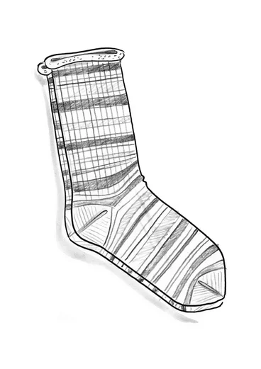 Socks in lambswool/recycled wool - black