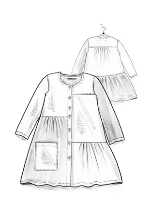 Künstlerbluse „Azores“ aus Leinen - aubergine-multi