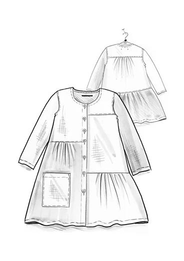 Künstlerbluse „Azores“ aus Leinen - aubergine-multi