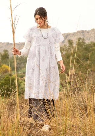“Cumulus” woven-cotton dress - white