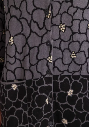 Langstrickjacke „Theia“ aus Bio-/Recycling-Baumwolle - aschgrau