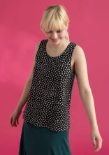 Jersey tank top in organic cotton/spandex - black