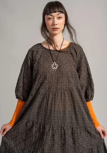 Webkleid „Duha“ aus Bio-Baumwolle - dunkelaschgrau